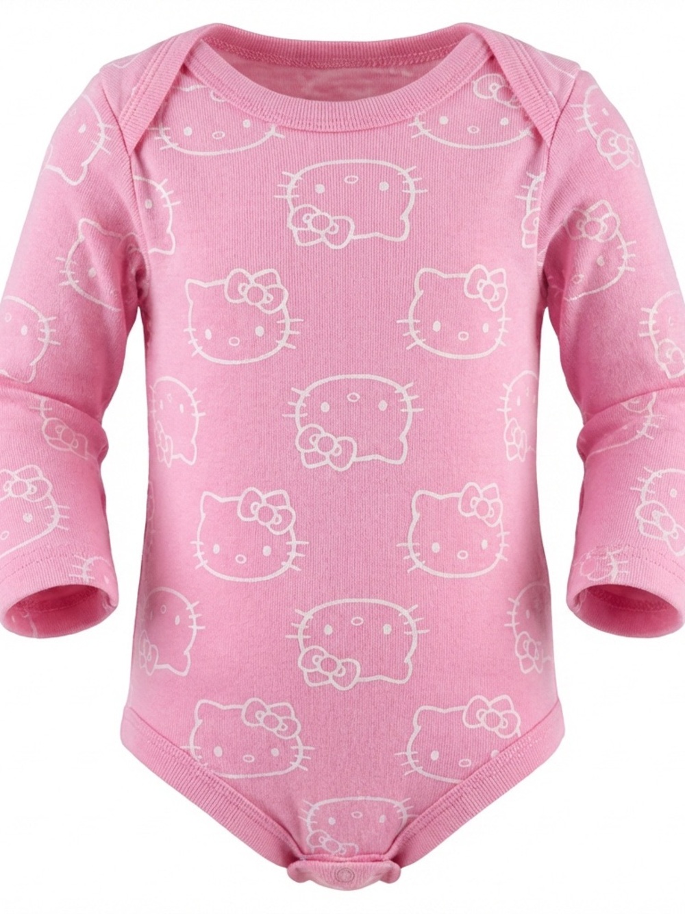 Hello Kitty Pink Long Sleeve Printed Baby Bodysuit